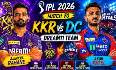 KKR vs DC Dream11 Team IPL 2026 Match 70