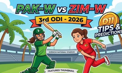 PAK-W vs ZIM-W Dream11 Team 3rd ODI 2026