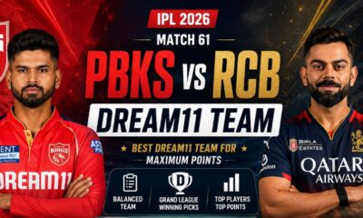 PBKS vs RCB Dream11 Team IPL 2026 Match 61