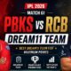 PBKS vs RCB Dream11 Team IPL 2026 Match 61