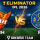 SRH vs RR Dream11 Team Eliminator Ipl 2026