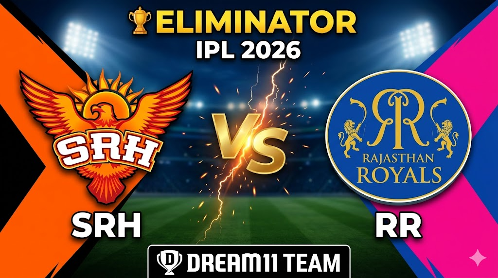 SRH vs RR Dream11 Team Eliminator Ipl 2026