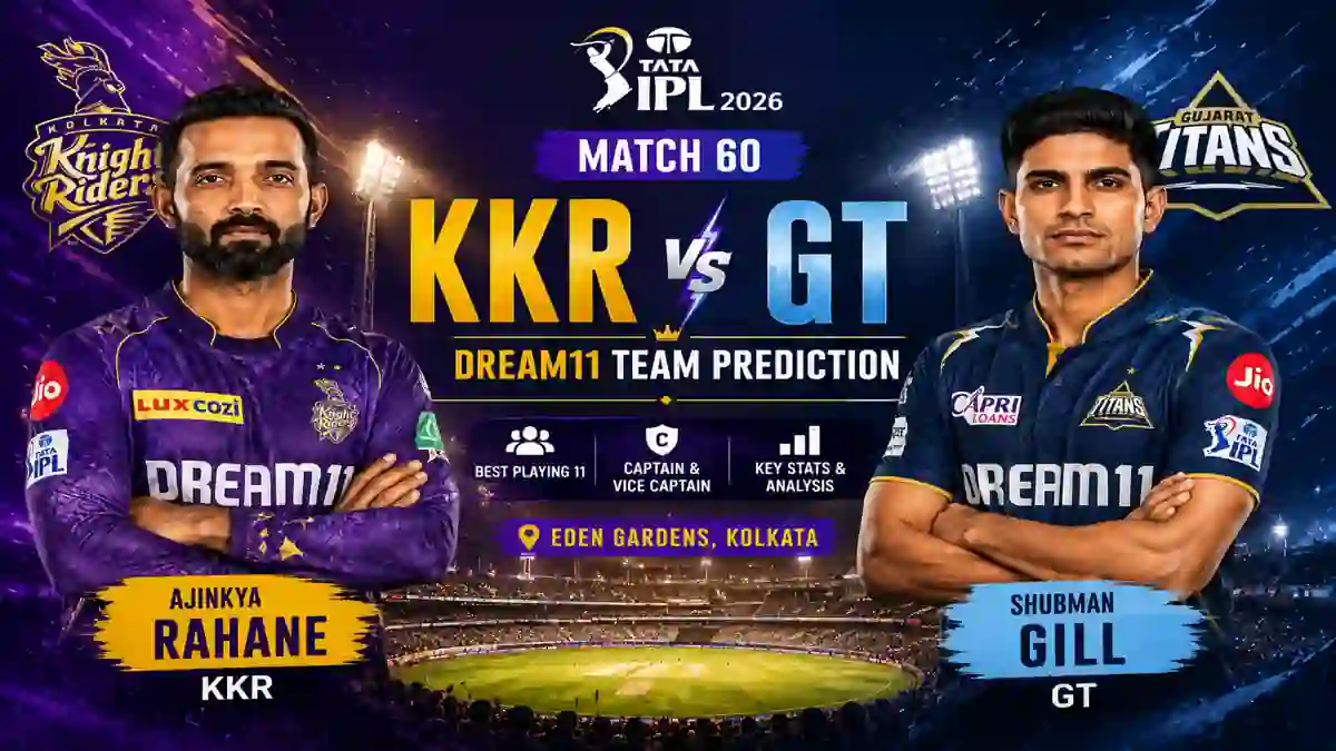 KKR vs GT Dream11 Prediction Ipl 2026 Match 60