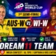 AUS-W vs WI-W Dream11 Team 1st SF T20 WC 2026