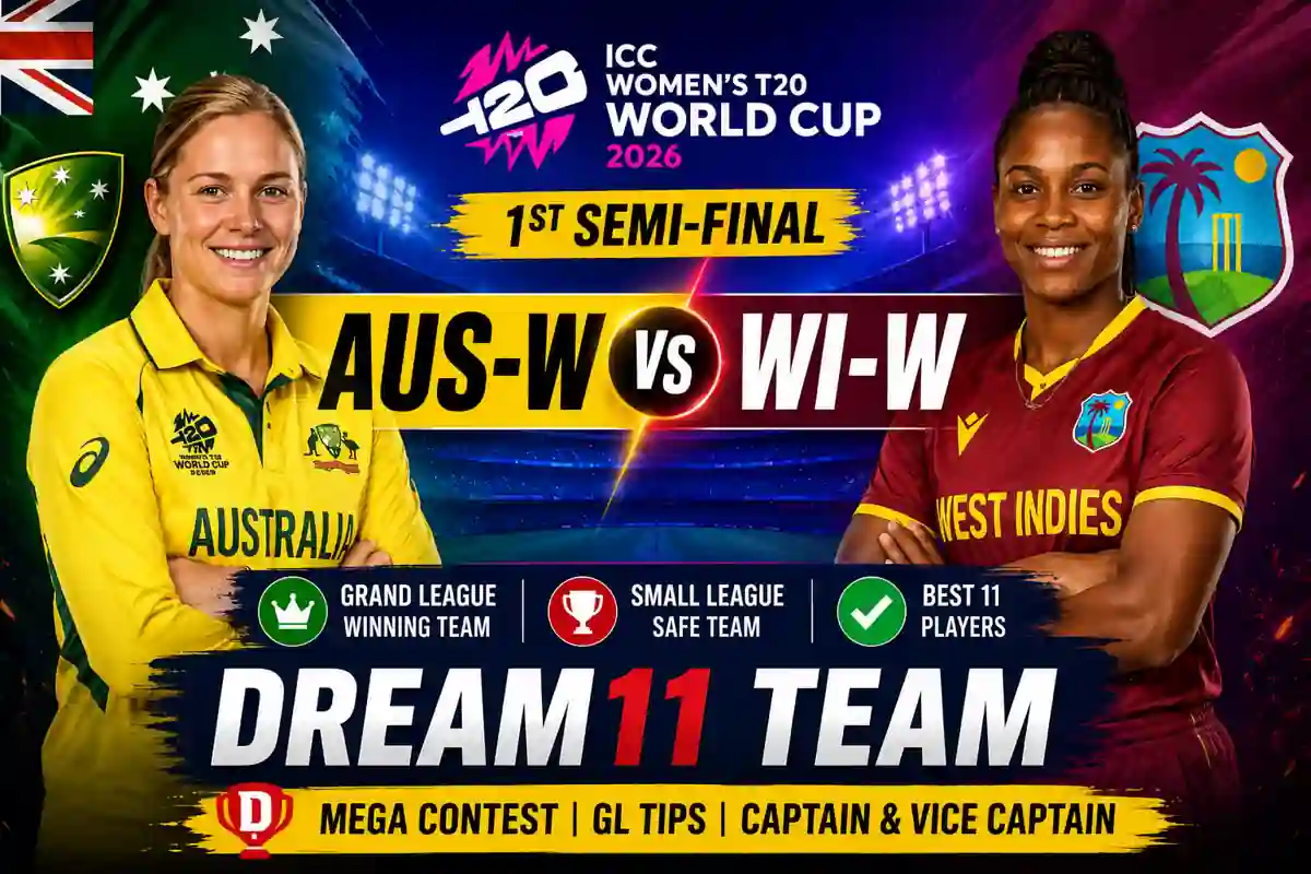 AUS-W vs WI-W Dream11 Team 1st SF T20 WC 2026