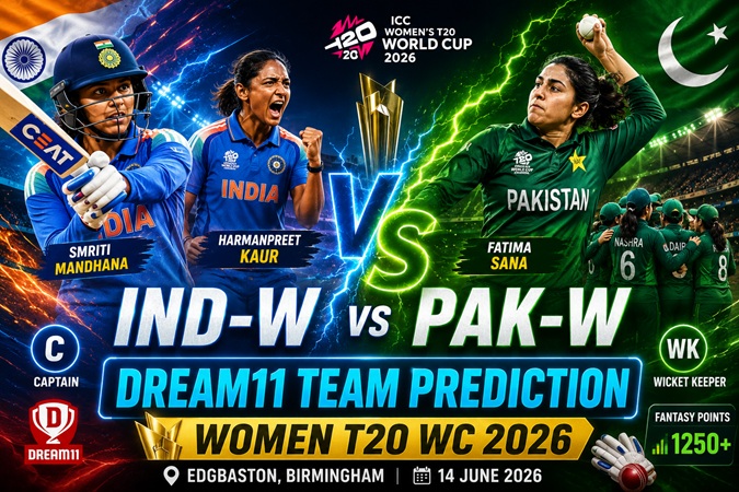 IND-W vs PAK-W Dream11 Team Women T20 WC 2026