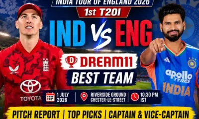 IND vs ENG Dream11 Team 1st T20I 2026: Best Fantasy Team & Prediction