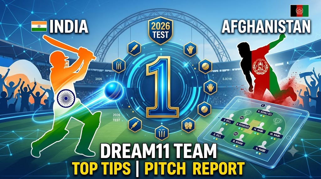 India vs Afghanistan Dream11 team One-Off Test 2026
