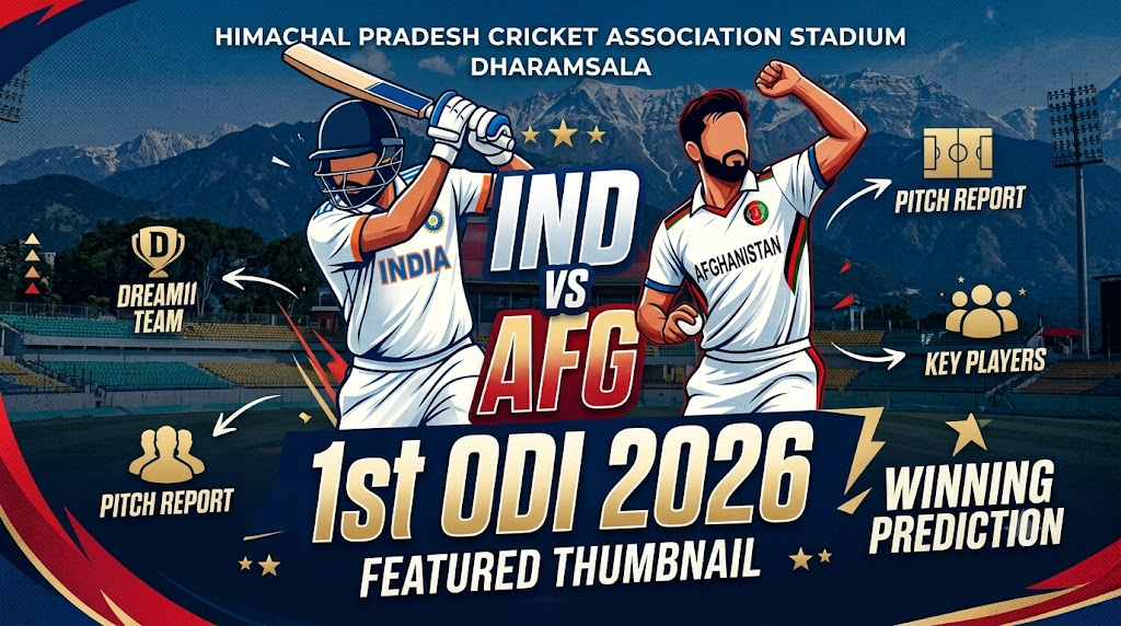 IND vs AFG Dream11 Prediction 1st ODI 2026