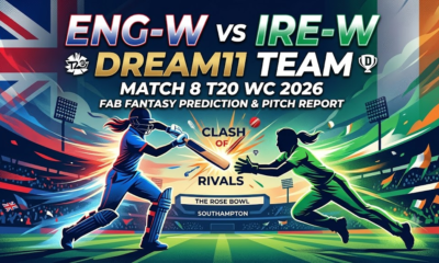 ENG-W vs IRE-W Dream11 Team Match 8 T20 WC 2026