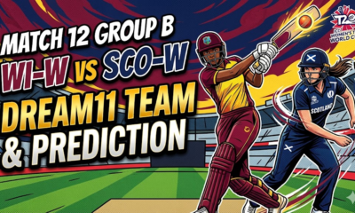 WI-W vs SCO-W Dream11 Team Match 12 Group B