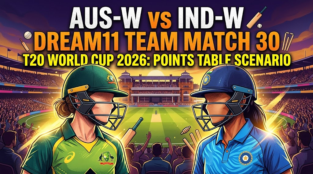 AUS-W vs IND-W Dream11 Team Match 30 T20 WC 2026