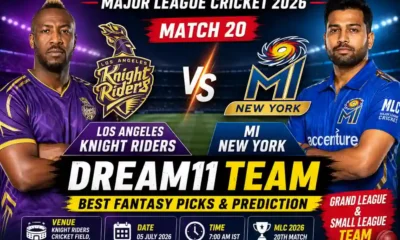 LAS vs NY Dream11 Team MLC 2026 Match 20