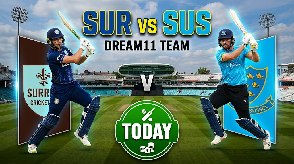 SUR vs SUS Dream11 Team Today