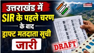 SIR के पहले चरण के बाद उत्तराखंड में ड्राफ्ट मतदाता सूची जारी, 19 लाख मतदाताओं को जारी होगा नोटिस
