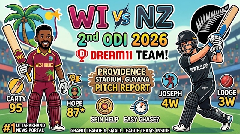 WI vs NZ Dream11 Prediction 2nd ODI 2026