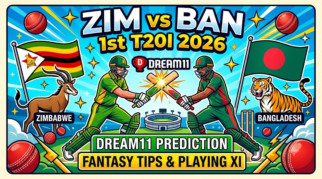ZIM vs BAN Dream11 Prediction 1st T20I 2026
