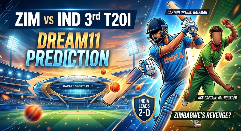 ZIM vs IND Dream11 Team Prediction 3rd T20I 2026