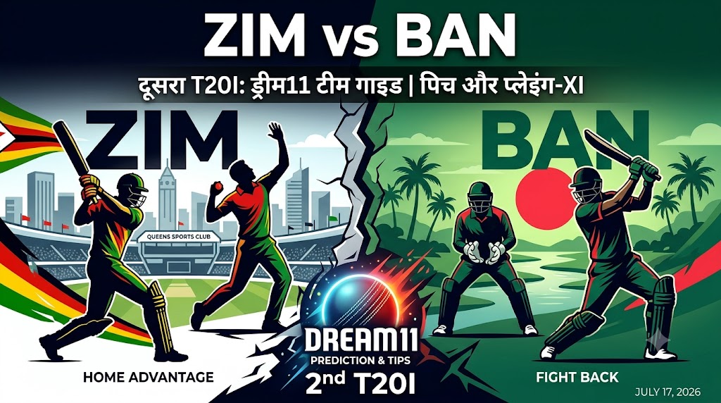 Zim vs Ban Dream11 Team 2nd T20I 2026