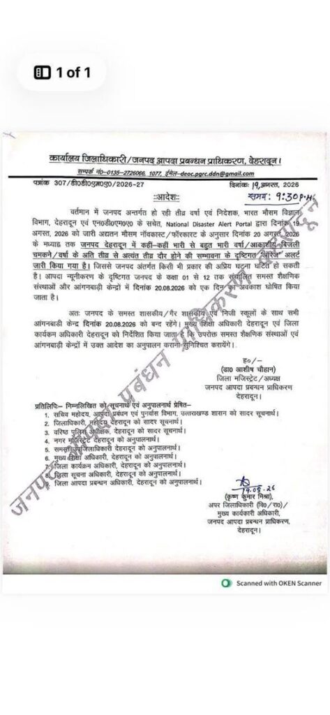 Uttarakhand Weather Update