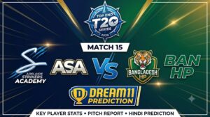 ASA vs BAN HP Dream11 Prediction Today Match, Pitch Report & Playing 11 | Top End T20 2026