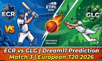 ECR vs GLG Dream11 Prediction Match 3