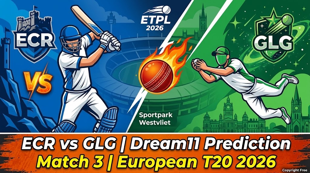 ECR vs GLG Dream11 Prediction Match 3