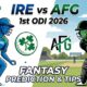 IRE vs AFG Dream11 Prediction 1st ODI 2026