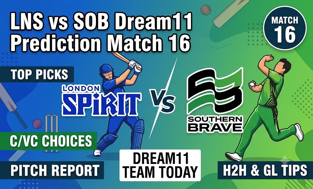 LNS vs SOB Dream11 Team Match 16 The Hundred 2026