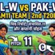 SL-W vs PAK-W Dream11 Team 2nd T20I 2026