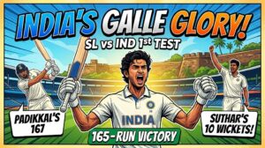 SL vs IND 1st Test 2026: गॉल में भारत का बजा डंका, श्रीलंका को 165 रनों से रौंदकर सीरीज में बनाई 1-0 की बढ़त