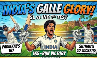 SL vs IND 1st Test 2026 , India Beat SL By 165 Runs