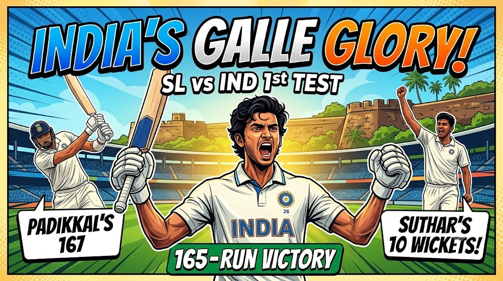 SL vs IND 1st Test 2026 , India Beat SL By 165 Runs