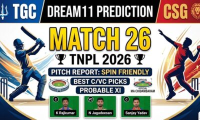 TGC vs CSG Dream11 Prediction Match 26 TNPL 2026