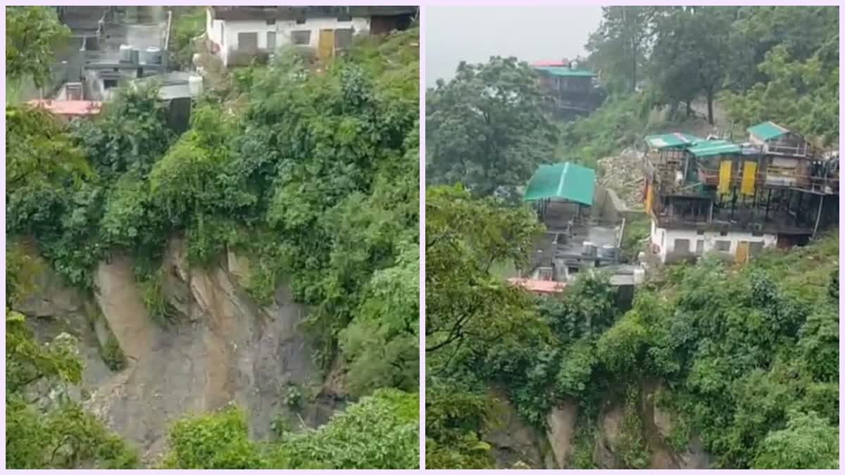 Mussoorie News: मसूरी में बारिश का कहर, पानी वाले बैंड पर दरकी पहाड़ी