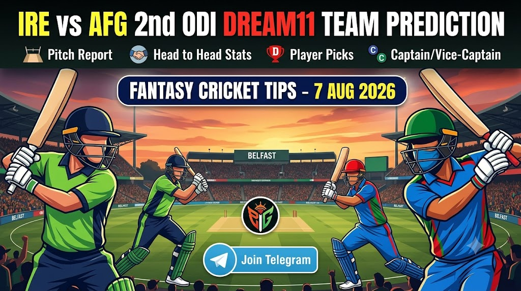 IRE vs AFG Dream11 Team 2nd ODI 2026